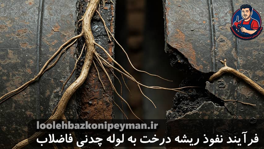 گرفتگی لوله فاضلاب به دلیل نفوذ ریشه درخت در لوله 1 چطوری ریشه درخت وارد لوله فاضلاب میشود